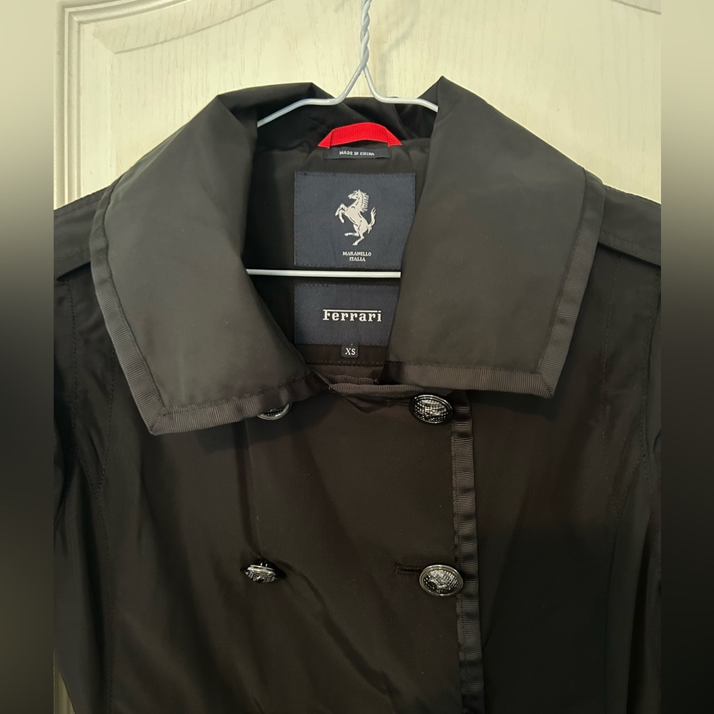 Ferrari Black Trench Coat - Picture 2 of 14